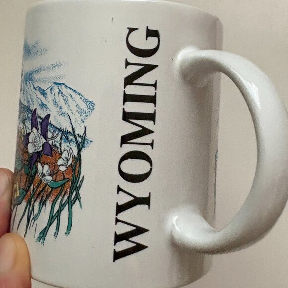 Wyoming Mug Wild Flower Hummingbird Mountains Coffee Cup Sansegal Everyware 1994 - Picture 13 of 16